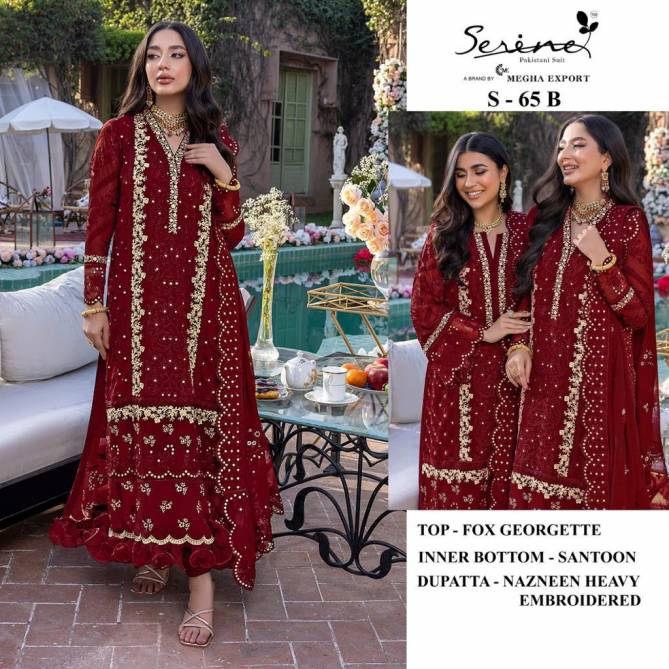 Serene S 65 Heavy Festive Wear Designer Georgette Pakistani Salwar Suits Collection